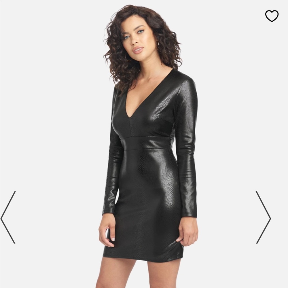 NWT Bebe Metallic Snakeskin Dress XS XXS 1/2
